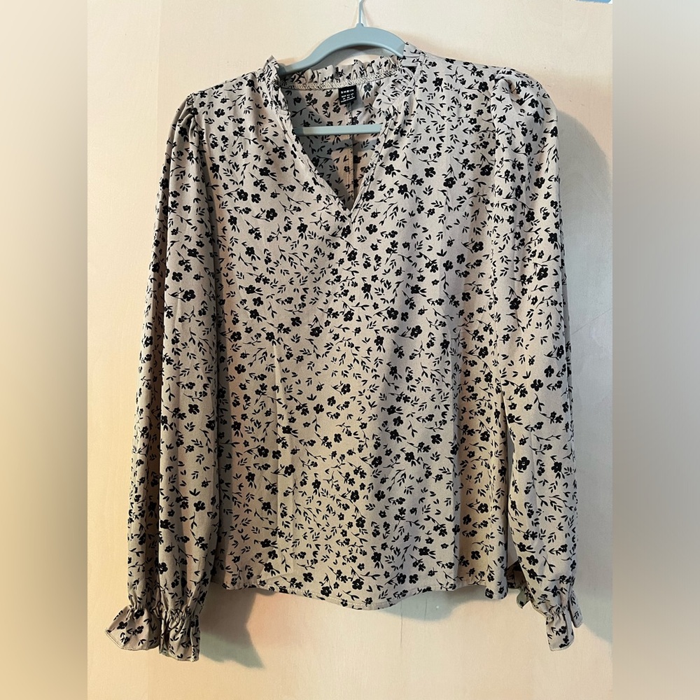 FLORAL PRINT BUSINESS CASUAL BLOUSE